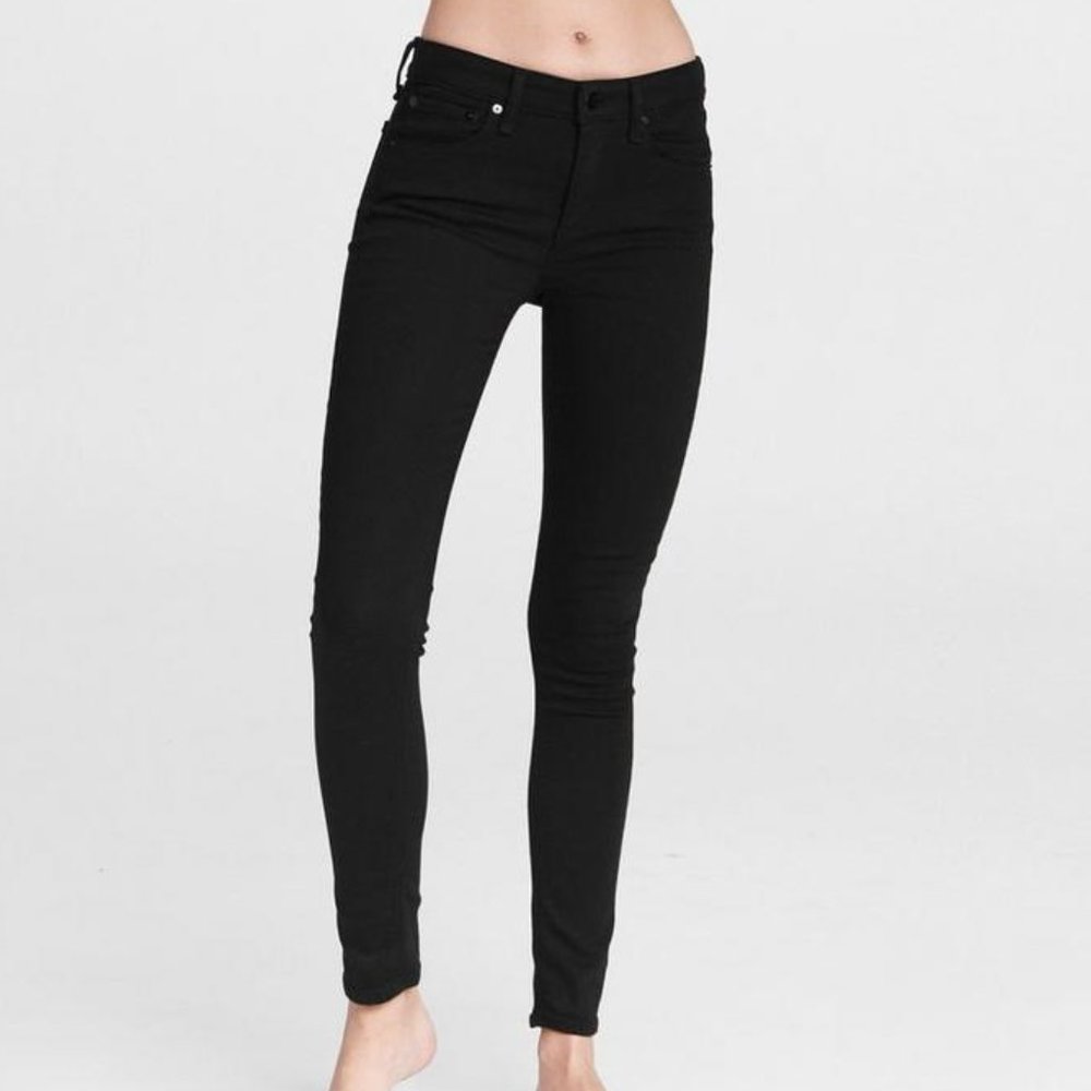 Rag & Bone Womens Legging Jean In Black Plush 26